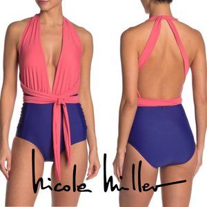 Nicole Miller Convertible Swim Coral Blue